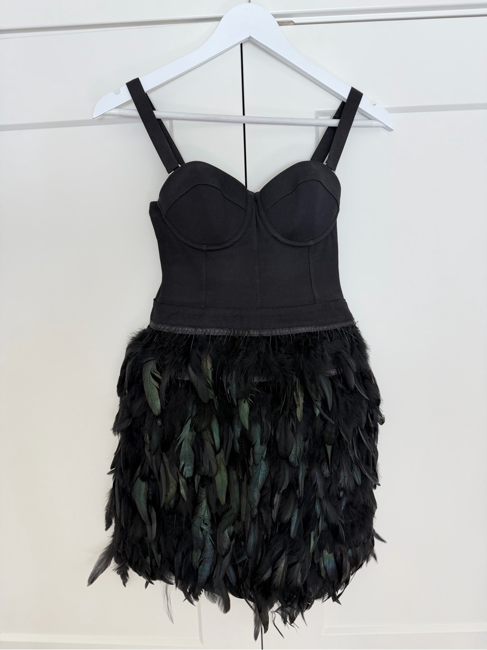 Lost Ink Black Feather Dress – XS